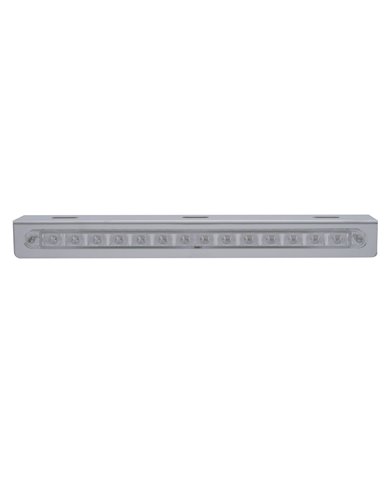 (BULK) STAINLESS STEEL BRACKET W/ONE 14 LED 12" STRIP LIGHT - AMBER LED/CLEAR LENS (BULK) STAINLESS STEEL BRACKET W/ONE 14 LED 12" STRIP LIGHT - AMBER LED/CLEAR LENS