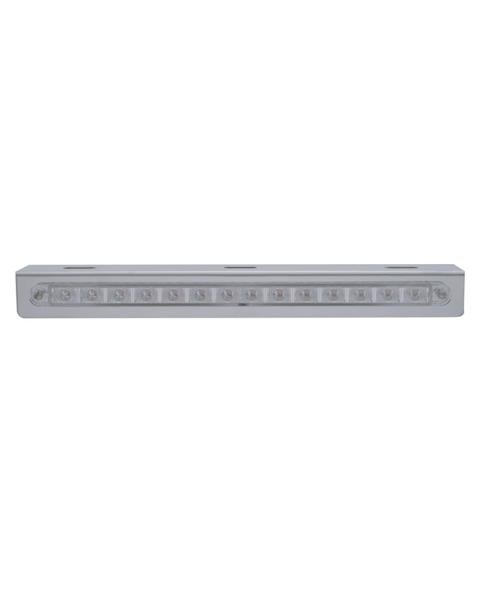 (BULK) STAINLESS STEEL BRACKET W/ONE 14 LED 12" STRIP LIGHT - RED LED/CLEAR LENS (BULK) STAINLESS STEEL BRACKET W/ONE 14 LED 12" STRIP LIGHT - RED LED/CLEAR LENS