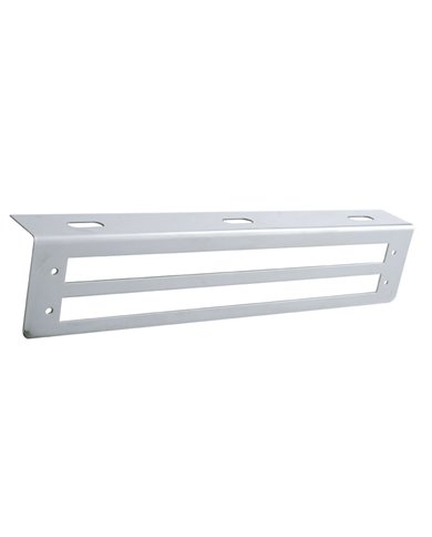 (CARD) STAINLESS STEEL BRACKET W/ TWO 12" LED STRIP LIGHT CUTOUT (CARD) STAINLESS STEEL BRACKET W/ TWO 12" LED STRIP LIGHT CUTOUT