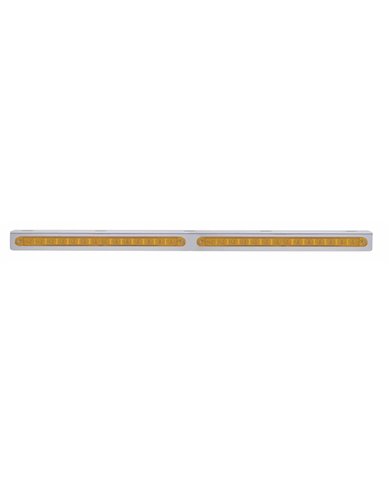 (BULK) 25 5/16" STAINLESS STEEL LIGHT BRACKET W/ TWO 12" LED LIGHTS - AMBER LED/AMBER LENS x 2 (BULK) 25 5/16" STAINLESS STEEL LIGHT BRACKET W/ TWO 12" LED LIGHTS - AMBER LED/AMBER LENS x 2