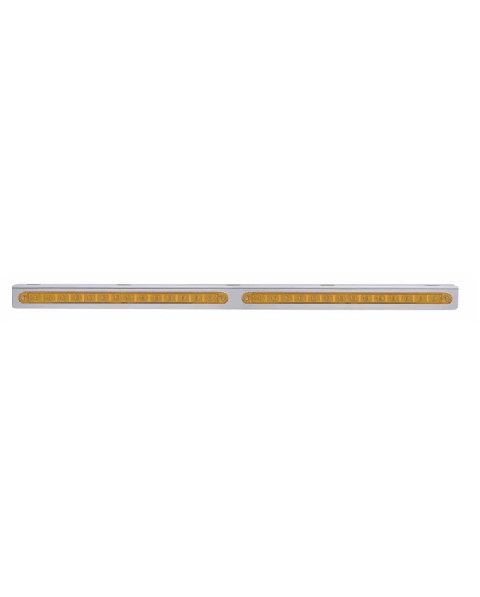 (BULK) 25 5/16" STAINLESS STEEL LIGHT BRACKET W/ TWO 12" LED LIGHTS - AMBER LED/AMBER LENS x 2 (BULK) 25 5/16" STAINLESS STEEL LIGHT BRACKET W/ TWO 12" LED LIGHTS - AMBER LED/AMBER LENS x 2