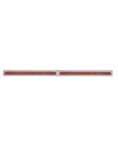 (BULK) 25 5/16" STAINLESS STEEL LIGHT BRACKET W/ TWO 12" LED LIGHTS - RED LED/RED LENS x 2 (BULK) 25 5/16" STAINLESS STEEL LIGHT BRACKET W/ TWO 12" LED LIGHTS - RED LED/RED LENS x 2