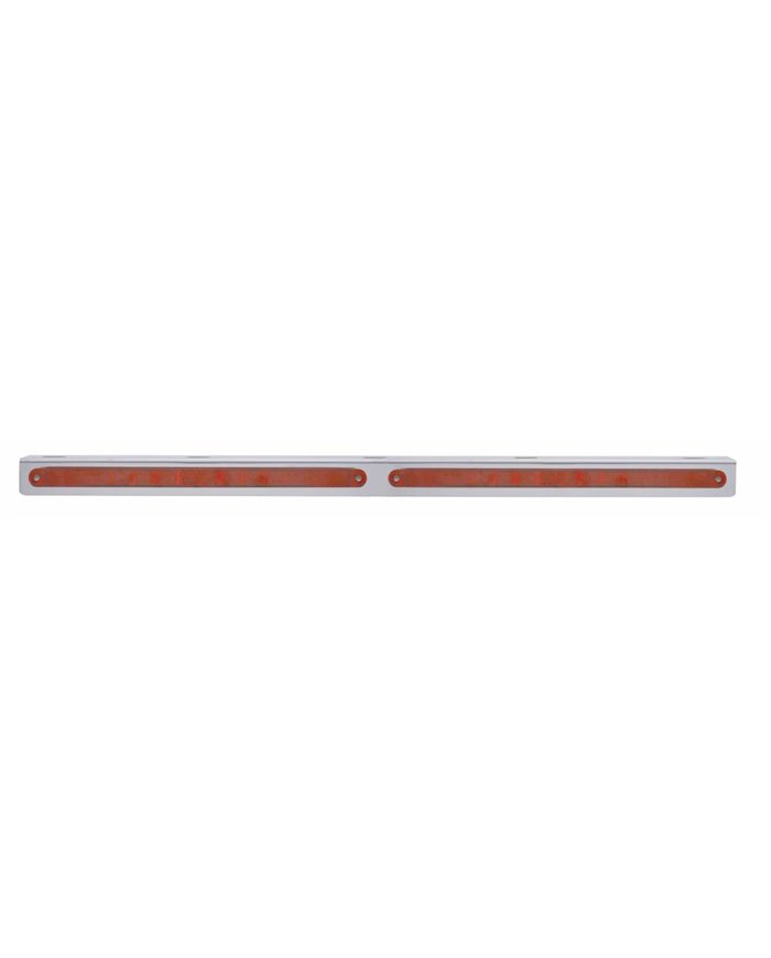 (BULK) 25 5/16" STAINLESS STEEL LIGHT BRACKET W/ TWO 12" LED LIGHTS - RED LED/RED LENS x 2 (BULK) 25 5/16" STAINLESS STEEL LIGHT BRACKET W/ TWO 12" LED LIGHTS - RED LED/RED LENS x 2