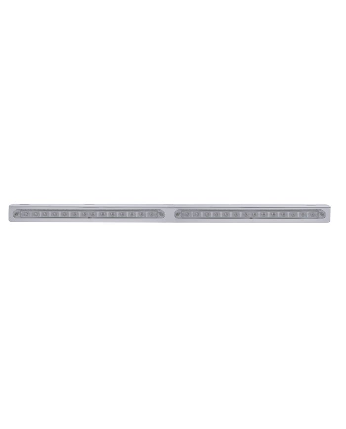 (BULK) 25 5/16" STAINLESS STEEL LIGHT BRACKET W/ TWO 12" LED LIGHTS - RED LED/CLEAR LENS x 2 (BULK) 25 5/16" STAINLESS STEEL LIGHT BRACKET W/ TWO 12" LED LIGHTS - RED LED/CLEAR LENS x 2