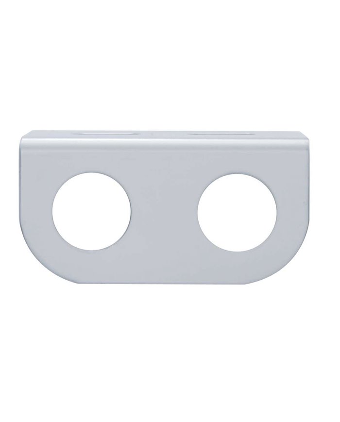 (BULK) STAINLESS STEEL MINI LIGHT BRACKET W/ 2 LIGHT CUTOUT (BULK) STAINLESS STEEL MINI LIGHT BRACKET W/ 2 LIGHT CUTOUT