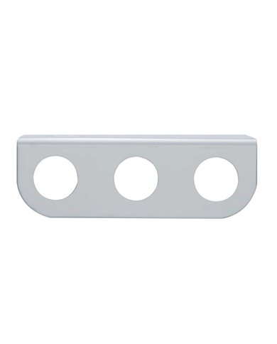 (BULK) STAINLESS STEEL MINI LIGHT BRACKET W/ 3 LIGHT CUTOUT (BULK) STAINLESS STEEL MINI LIGHT BRACKET W/ 3 LIGHT CUTOUT
