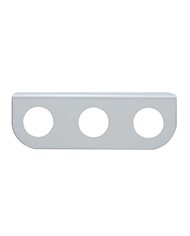 (BULK) STAINLESS STEEL MINI LIGHT BRACKET W/ 3 LIGHT CUTOUT (BULK) STAINLESS STEEL MINI LIGHT BRACKET W/ 3 LIGHT CUTOUT