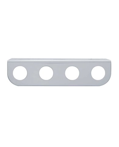 (BULK) STAINLESS STEEL MINI LIGHT BRACKET W/ 4 LIGHT CUTOUT (BULK) STAINLESS STEEL MINI LIGHT BRACKET W/ 4 LIGHT CUTOUT