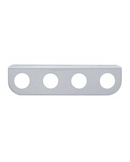 (BULK) STAINLESS STEEL MINI LIGHT BRACKET W/ 4 LIGHT CUTOUT (BULK) STAINLESS STEEL MINI LIGHT BRACKET W/ 4 LIGHT CUTOUT