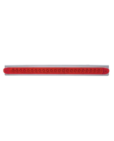 (BULK) STAINLESS STEEL LIGHT BRACKET WITH ONE 23 RED LED 17 1/4" LIGHT BAR - RED LENS (BULK) STAINLESS STEEL LIGHT BRACKET WITH ONE 23 RED LED 17 1/4" LIGHT BAR - RED LENS
