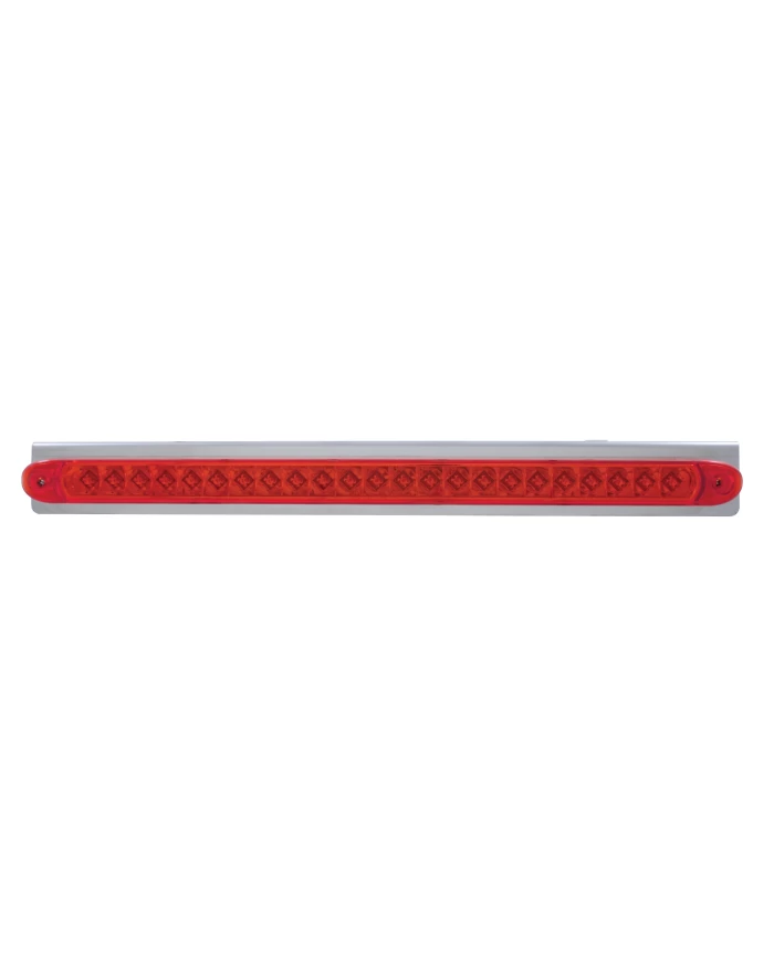 (BULK) STAINLESS STEEL LIGHT BRACKET WITH ONE 23 RED LED 17 1/4" LIGHT BAR - RED LENS (BULK) STAINLESS STEEL LIGHT BRACKET WITH ONE 23 RED LED 17 1/4" LIGHT BAR - RED LENS