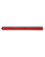 (BULK) STAINLESS STEEL LIGHT BRACKET WITH ONE 23 RED LED 17 1/4" LIGHT BAR - RED LENS (BULK) STAINLESS STEEL LIGHT BRACKET WITH ONE 23 RED LED 17 1/4" LIGHT BAR - RED LENS