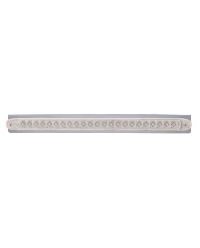 (BULK) STAINLESS STEEL LIGHT BRACKET WITH ONE 23 AMBER LED 17 1/4" LIGHT BAR - CLEAR LENS (BULK) STAINLESS STEEL LIGHT BRACKET WITH ONE 23 AMBER LED 17 1/4" LIGHT BAR - CLEAR LENS