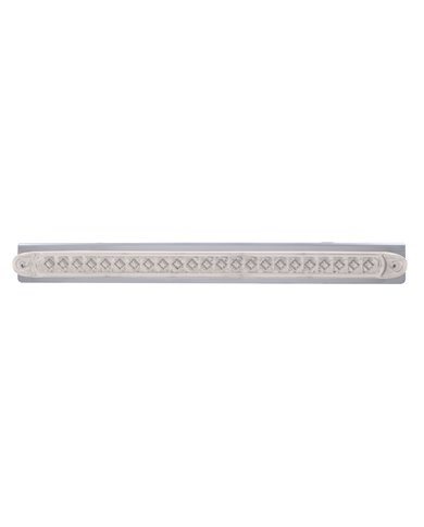 (BULK) STAINLESS STEEL LIGHT BRACKET WITH ONE 23 RED LED 17 1/4" LIGHT BAR - CLEAR LENS (BULK) STAINLESS STEEL LIGHT BRACKET WITH ONE 23 RED LED 17 1/4" LIGHT BAR - CLEAR LENS