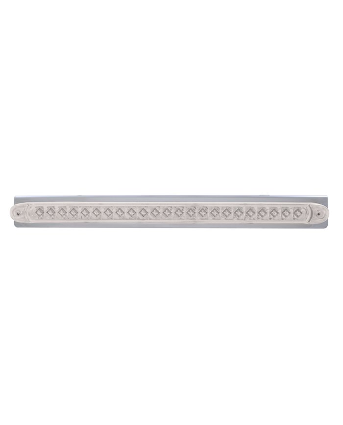(BULK) STAINLESS STEEL LIGHT BRACKET WITH ONE 23 RED LED 17 1/4" LIGHT BAR - CLEAR LENS (BULK) STAINLESS STEEL LIGHT BRACKET WITH ONE 23 RED LED 17 1/4" LIGHT BAR - CLEAR LENS