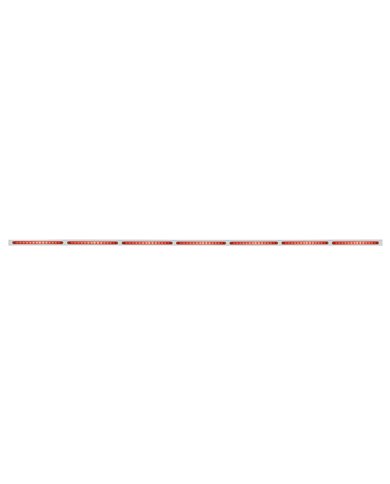 (BULK) 94" STAINLESS STEEL 7 LED CUTOUT BUMPER LIGHT BRACKET W/ 14 RED LED 12" LIGHT BAR - RED LENS (BULK) 94" STAINLESS STEEL 7 LED CUTOUT BUMPER LIGHT BRACKET W/ 14 RED LED 12" LIGHT BAR - RED LENS