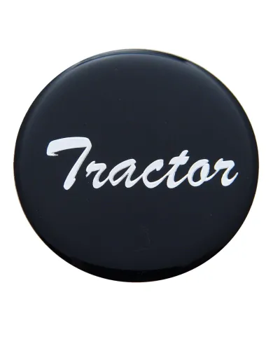 UP23222-1K-"Tractor" Glossy Air Valve Knob Candy Color Sticker -Glossy Black