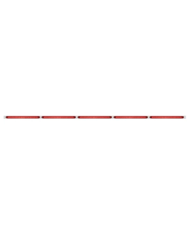 (BULK) 94" STAINLESS STEEL 5 LED CUTOUT BUMPER LIGHT BRACKET W/ 23 RED LED 17 1/4" LIGHT BAR - RED LENS (BULK) 94" STAINLESS STEEL 5 LED CUTOUT BUMPER LIGHT BRACKET W/ 23 RED LED 17 1/4" LIGHT BAR - RED LENS