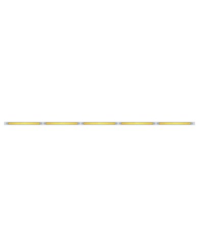(BULK) 94" STAINLESS STEEL 5 LED CUTOUT BUMPER LIGHT BRACKET W/ 23 AMBER LED 17 1/4" LIGHT BAR WITH BEZEL - AMBER LENS (BULK) 94" STAINLESS STEEL 5 LED CUTOUT BUMPER LIGHT BRACKET W/ 23 AMBER LED 17 1/4" LIGHT BAR WITH BEZEL - AMBER LENS
