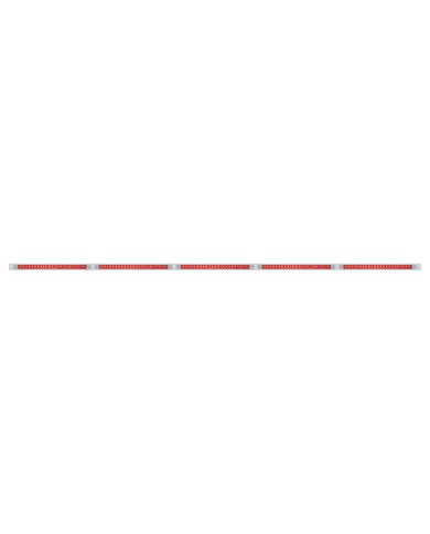 (BULK) 94" STAINLESS STEEL 5 LED CUTOUT BUMPER LIGHT BRACKET W/ 23 RED LED 17 1/4" LIGHT BAR WITH BEZEL - RED LENS (BULK) 94" STAINLESS STEEL 5 LED CUTOUT BUMPER LIGHT BRACKET W/ 23 RED LED 17 1/4" LIGHT BAR WITH BEZEL - RED LENS