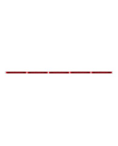(BULK) 94" STAINLESS STEEL 5 LED CUTOUT BUMPER LIGHT BRACKET W/ 11 RED LED 17" LIGHT BAR - RED LENS (BULK) 94" STAINLESS STEEL 5 LED CUTOUT BUMPER LIGHT BRACKET W/ 11 RED LED 17" LIGHT BAR - RED LENS