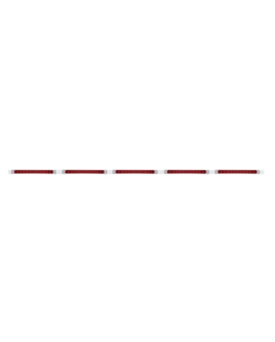 (BULK) 94" STAINLESS STEEL 5 LED CUTOUT BUMPER LIGHT BRACKET W/ 11 RED LED 17" LIGHT BAR WITH BEZEL - RED LENS (BULK) 94" STAINLESS STEEL 5 LED CUTOUT BUMPER LIGHT BRACKET W/ 11 RED LED 17" LIGHT BAR WITH BEZEL - RED LENS