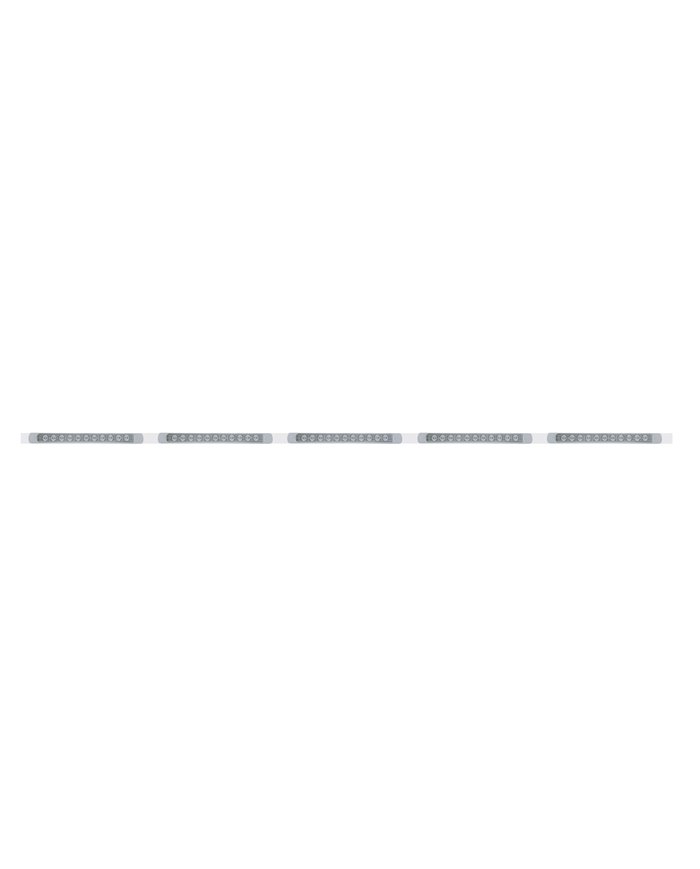 (BULK) 94" STAINLESS STEEL 5 LED CUTOUT BUMPER LIGHT BRACKET W/ 11 RED LED 17" LIGHT BAR WITH BEZEL - CLEAR LENS (BULK) 94" STAINLESS STEEL 5 LED CUTOUT BUMPER LIGHT BRACKET W/ 11 RED LED 17" LIGHT BAR WITH BEZEL - CLEAR LENS