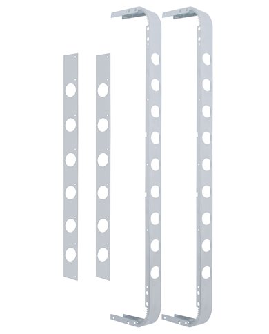(4/BULK) STAINLESS STEEL KENWORTH 60" SLEEPER KIT W/ 2" LIGHT CUTOUT x 32 (4/BULK) STAINLESS STEEL KENWORTH 60" SLEEPER KIT W/ 2" LIGHT CUTOUT x 32