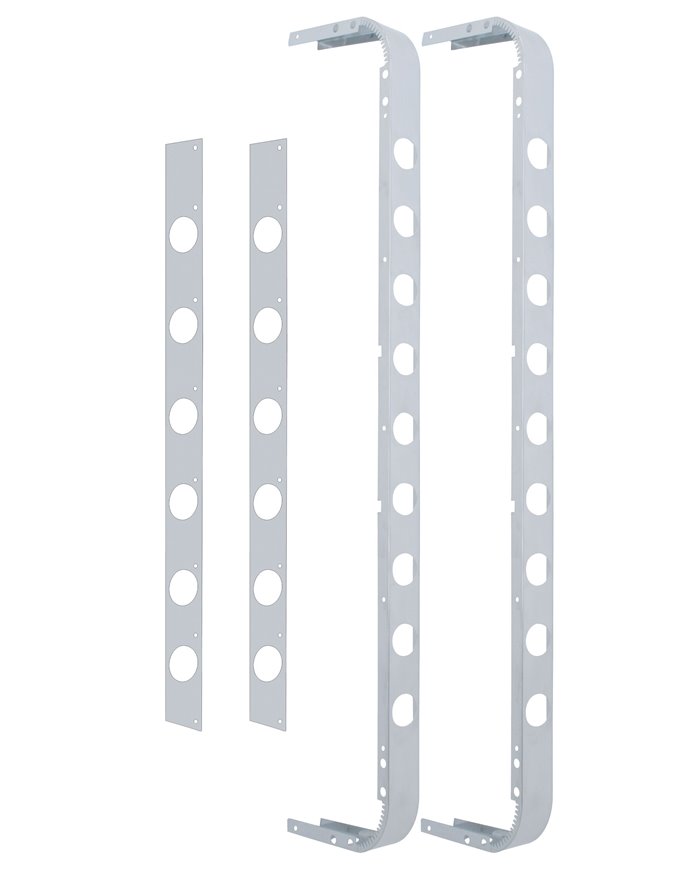 (4/BULK) STAINLESS STEEL KENWORTH 60" SLEEPER KIT W/ 2" LIGHT CUTOUT x 32