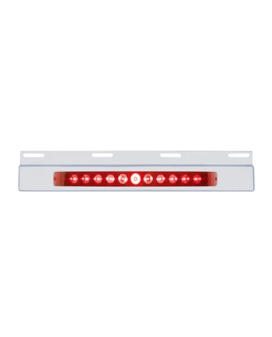 (BULK) STAINLESS STEEL TOP MUD FLAP LIGHT BRACKET W/ 11 RED LED 17" LIGHT BAR - RED LENS (BULK) STAINLESS STEEL TOP MUD FLAP LIGHT BRACKET W/ 11 RED LED 17" LIGHT BAR - RED LENS