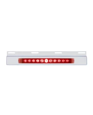 (BULK) STAINLESS STEEL TOP MUD FLAP LIGHT BRACKET W/ 11 RED LED 17" LIGHT BAR - RED LENS (BULK) STAINLESS STEEL TOP MUD FLAP LIGHT BRACKET W/ 11 RED LED 17" LIGHT BAR - RED LENS