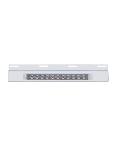 (BULK) STAINLESS STEEL TOP MUD FLAP LIGHT BRACKET W/ 11 RED LED 17" LIGHT BAR - CLEAR LENS (BULK) STAINLESS STEEL TOP MUD FLAP LIGHT BRACKET W/ 11 RED LED 17" LIGHT BAR - CLEAR LENS