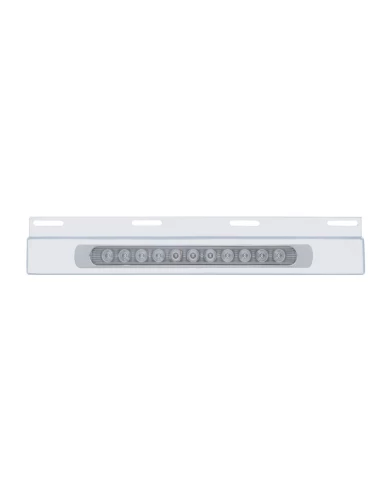 (BULK) STAINLESS STEEL TOP MUD FLAP LIGHT BRACKET W/ 11 RED LED 17" LIGHT BAR W/ BEZEL - CLEAR LENS (BULK) STAINLESS STEEL TOP MUD FLAP LIGHT BRACKET W/ 11 RED LED 17" LIGHT BAR W/ BEZEL - CLEAR LENS