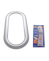 (BULK) STAINLESS STEEL PETERBILT OVAL WINDOW TRIM W/ SEALANT ADHESIVE