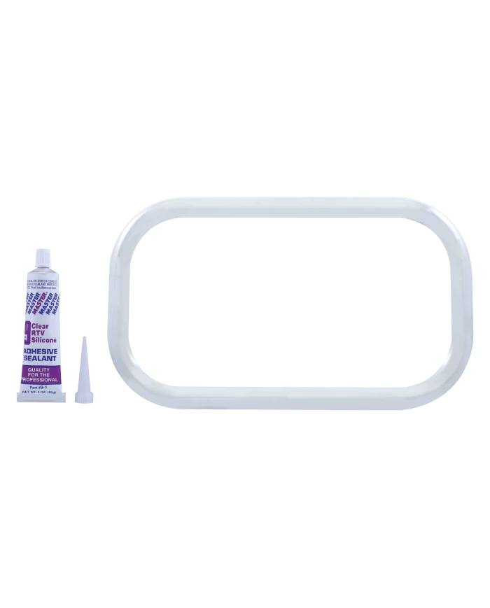 (BULK) STAINLESS STEEL FREIGHTLINER CURVED VIEW WINDOW TRIM W/ SEALANT ADHESIVE