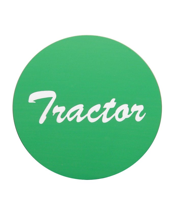 (BULK) ALUMINUM "TRACTOR" STICKER - GREEN