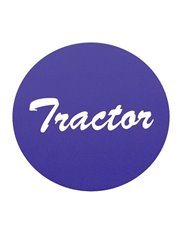 (BULK) ALUMINUM "TRACTOR" STICKER - PURPLE