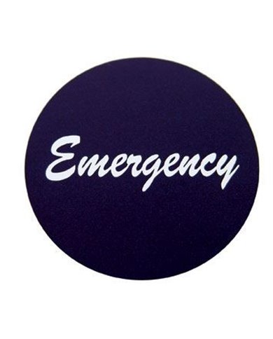 (BULK) ALUMINUM "EMERGENCY" STICKER - BLACK (BULK) ALUMINUM "EMERGENCY" STICKER - BLACK
