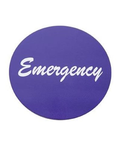 (BULK) ALUMINUM "EMERGENCY" STICKER - PURPLE (BULK) ALUMINUM "EMERGENCY" STICKER - PURPLE