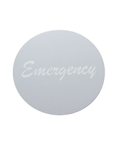 (BULK) ALUMINUM "EMERGENCY" STICKER - SILVER (BULK) ALUMINUM "EMERGENCY" STICKER - SILVER