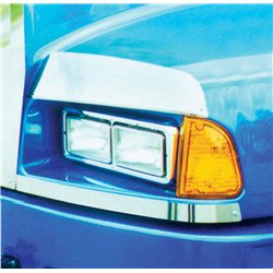 UP29041-Stainless Kenworth T600 Above Headlight Fender Guards