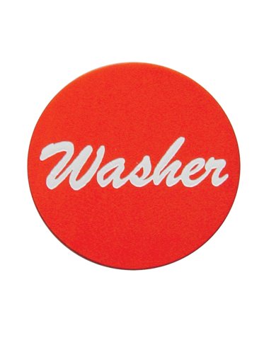 (BULK) ALUMINUM "WASHER" STICKER - RED (BULK) ALUMINUM "WASHER" STICKER - RED