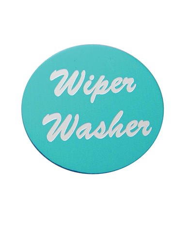 (BULK) ALUMINUM "WIPER/WASHER" STICKER - BLUE (BULK) ALUMINUM "WIPER/WASHER" STICKER - BLUE