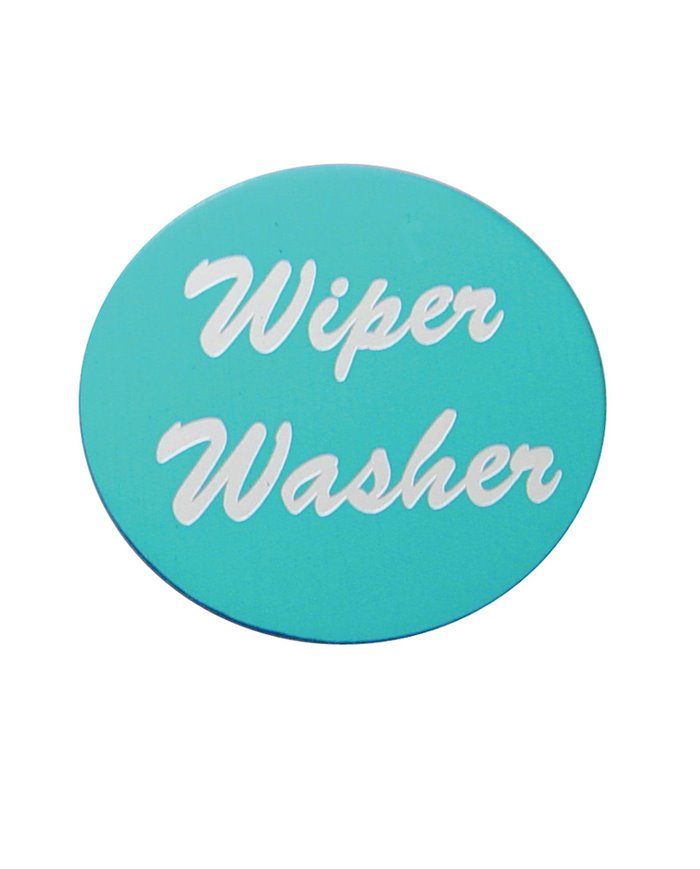 (BULK) ALUMINUM "WIPER/WASHER" STICKER - BLUE