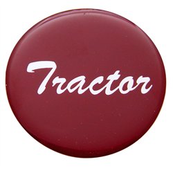 UP23222-1R-"Tractor" Glossy Air Valve Knob Candy Color Sticker -Candy Red