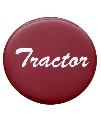 UP23222-1R-"Tractor" Glossy Air Valve Knob Candy Color Sticker -Candy Red