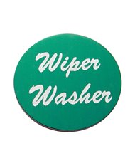 (BULK) ALUMINUM "WIPER/WASHER" STICKER - GREEN
