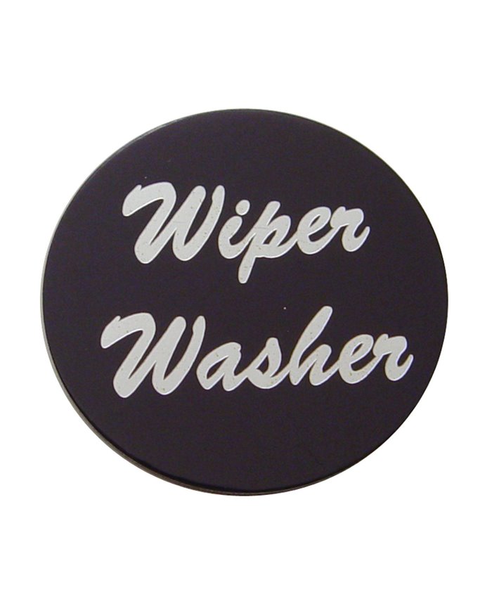 (BULK) ALUMINUM "WIPER/WASHER" STICKER - BLACK
