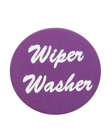 (BULK) ALUMINUM "WIPER/WASHER" STICKER - PURPLE (BULK) ALUMINUM "WIPER/WASHER" STICKER - PURPLE