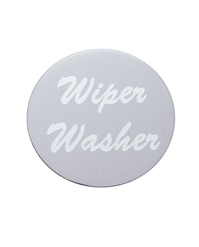 (BULK) ALUMINUM "WIPER/WASHER" STICKER - SILVER (BULK) ALUMINUM "WIPER/WASHER" STICKER - SILVER